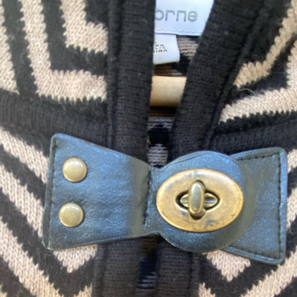Liz Claiborne Chevron Sweater Poncho Size: L/XL - Picture 3 of 10